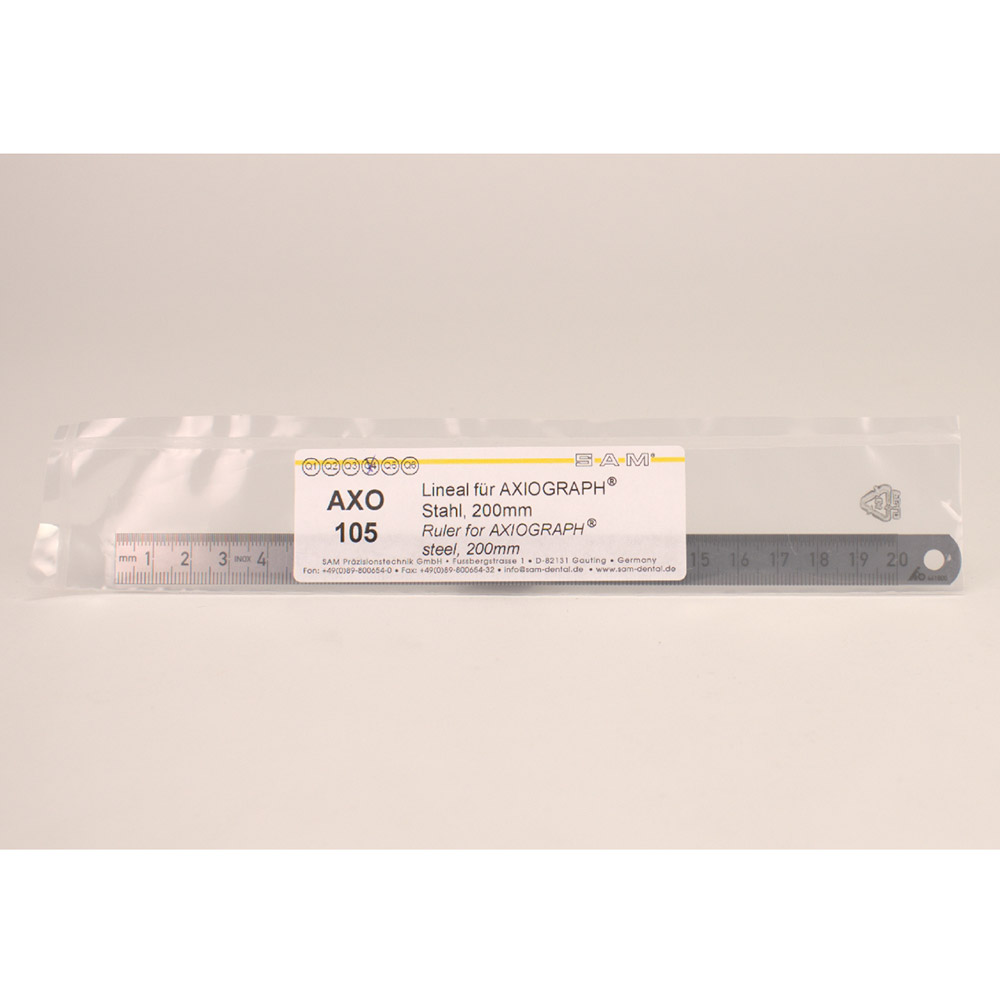 Stållinjal 200 mm SAM, stk.