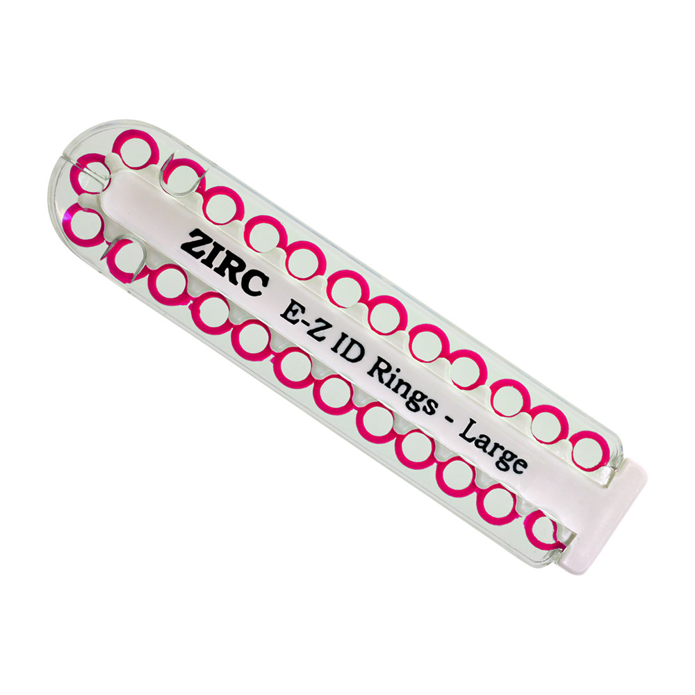 EZ-ID markeringsringe store neonpink, 25 stk.