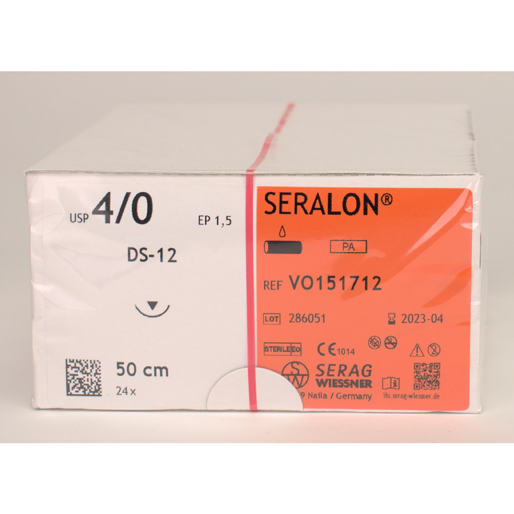 Seralon blå DS-12 4/0 EP 1,5, 24 stykker