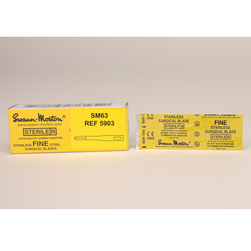 Steril Swann Morton skalpelklinge 63, 25 stk.