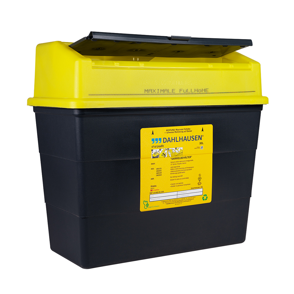 Sharpsafe kassette til kanyler, 30 liter, stk.