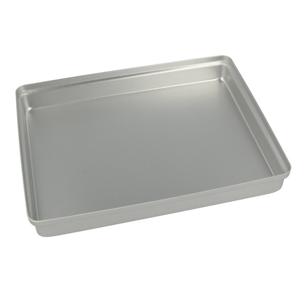 Mini aluminium tray deksel zonder gaten 18 x 14 cm zilver, stuk