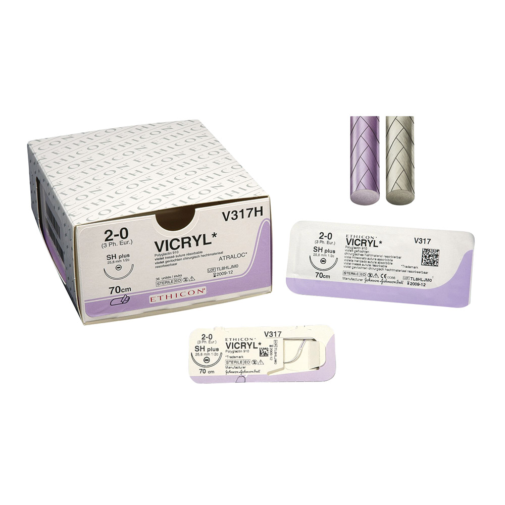 Vicryl ongekleurd 6-0/0,7 P3 0,45, 36 stuks
