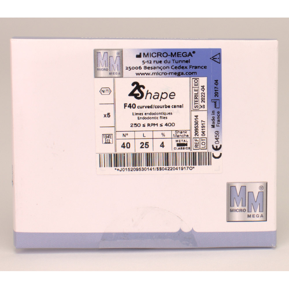 2Shape File F40 Mini N40 4% L25 Classics gesteriliseerd, 5 stuks