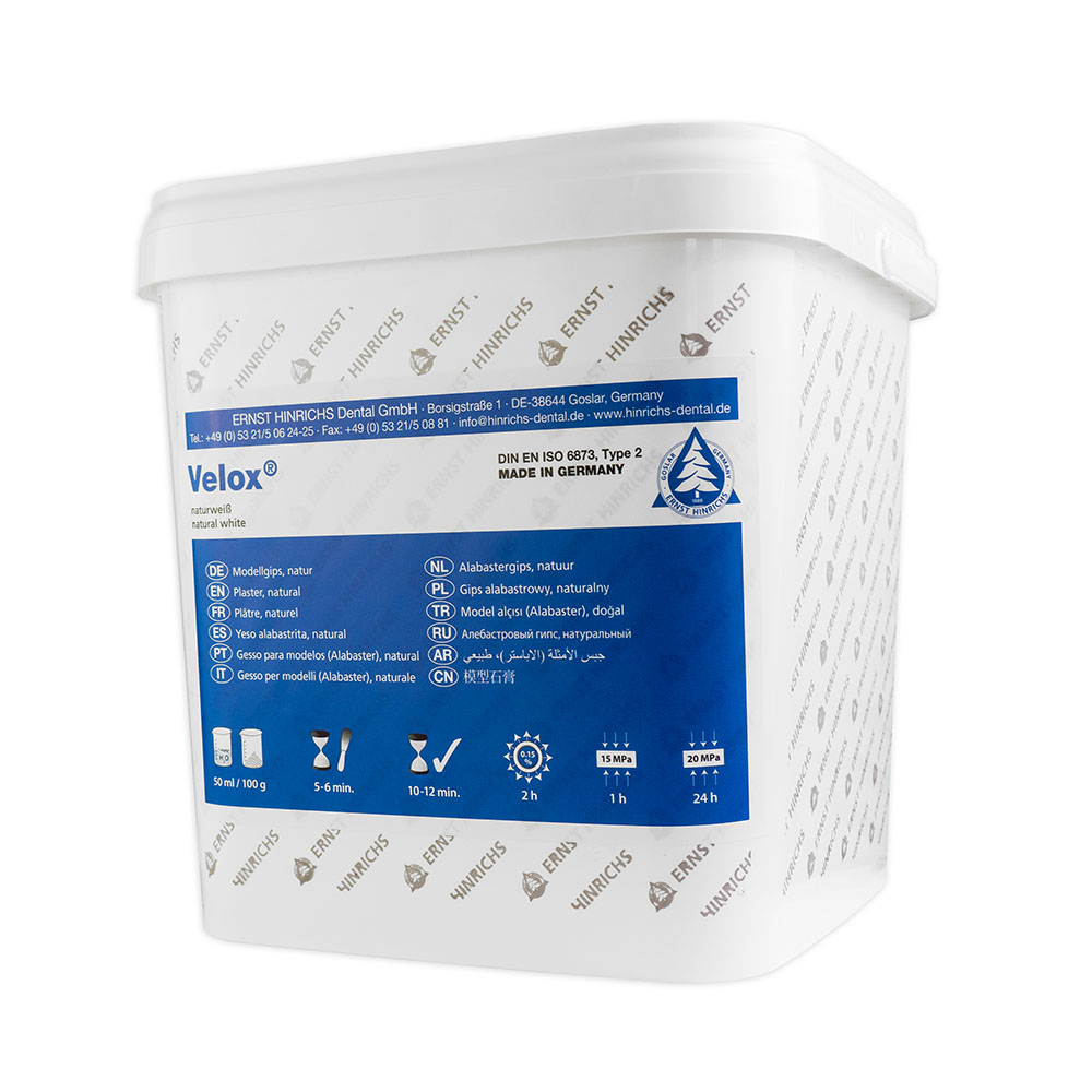 Velox modelgips natuurwit type 2, 10 kg emmer