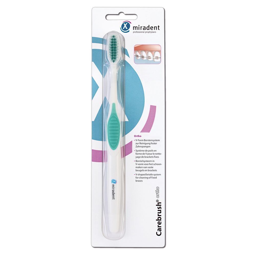 Miradent Carebrush Tandenborstel Ortho, stuk