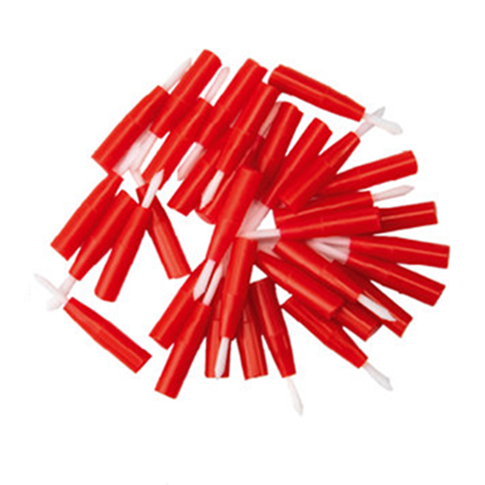Monoart fijne penseelinsatsen rood/wit, verpakking van 100 stuks