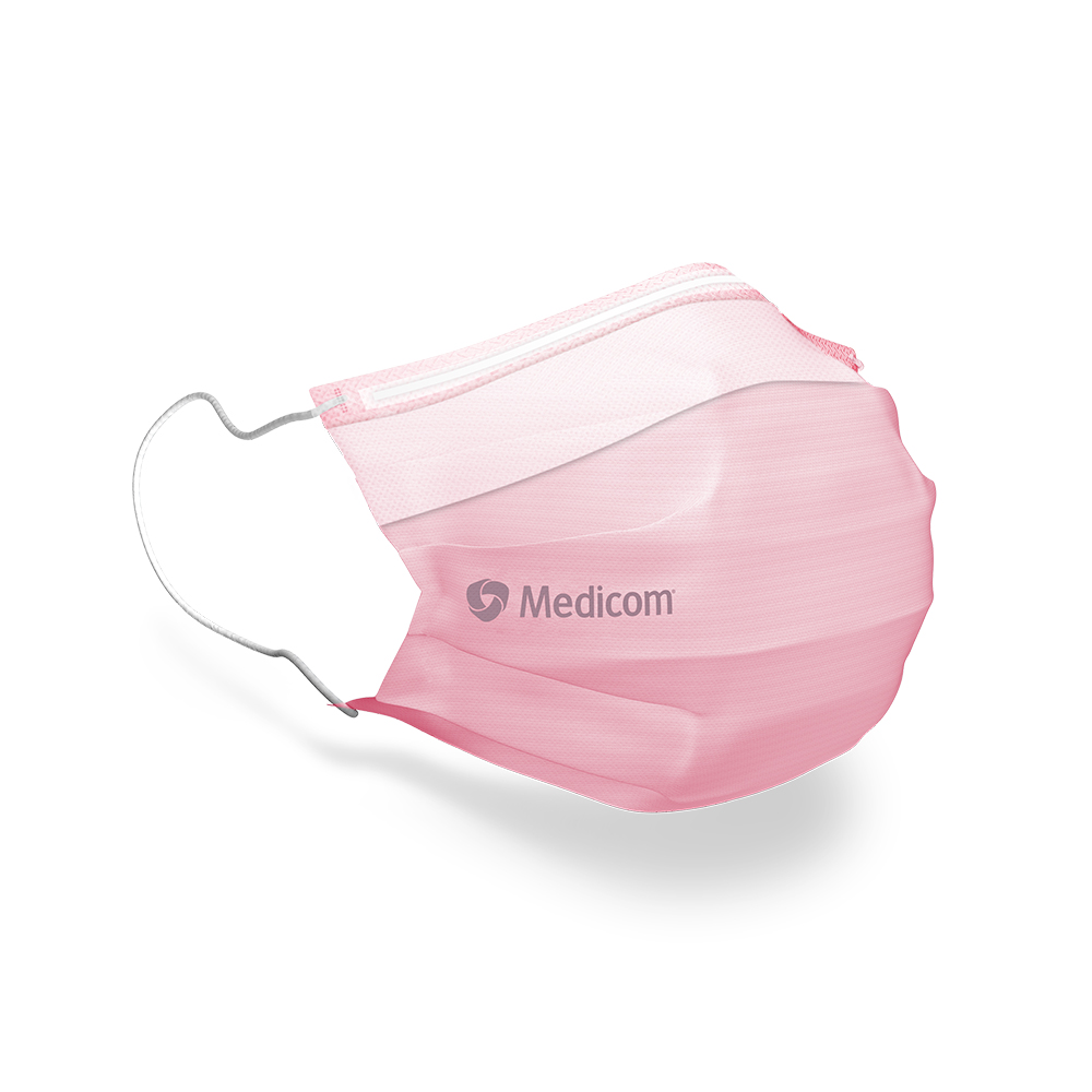 SafeMask SofSkin medisch mondmasker zonder beslaan, roze, 50 stuks