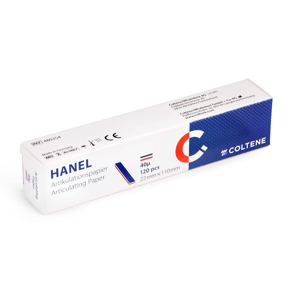 Articulatiepapier blauw/rood 40 µ, 120 stuks