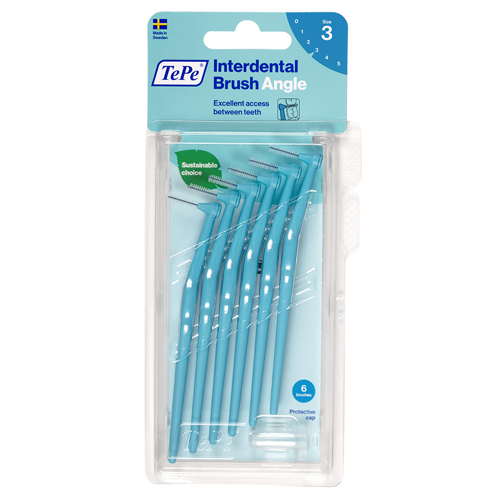 TePe Hoek blauw 0,6 mm, 6 stuks