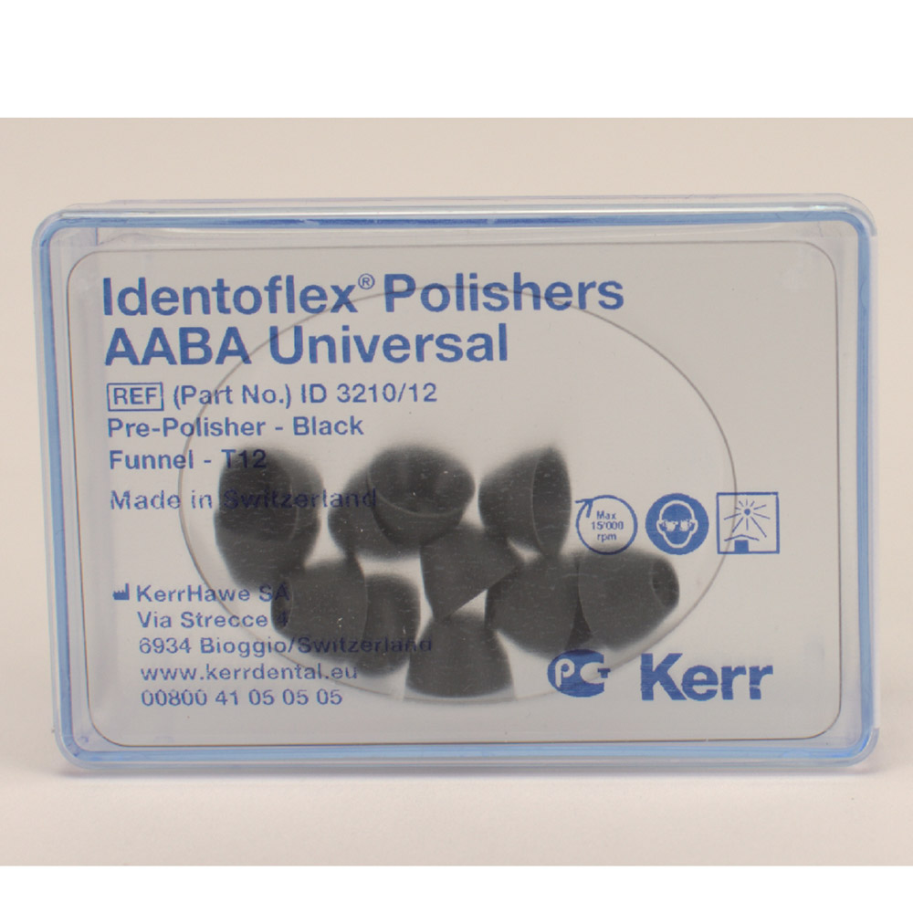 Identoflex zwarte voorpolijsters ongeassembleerd 3210, 12 stuks