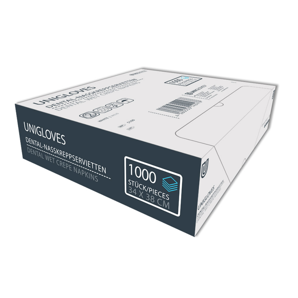 Natte crêpeservetten wit x-sterk 1000 stuks