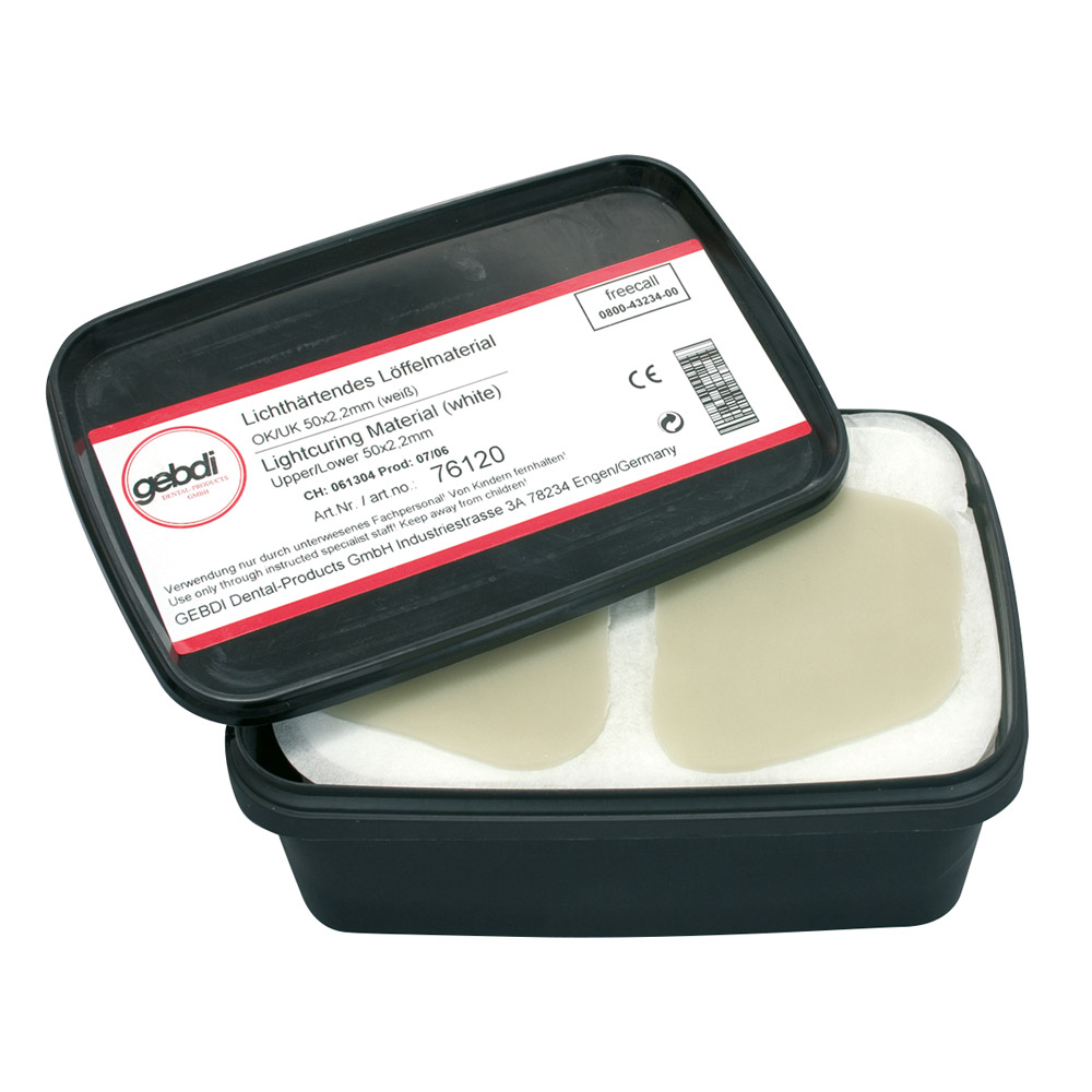 Lichthardend lepelmateriaal wit BK/OK, verpakking