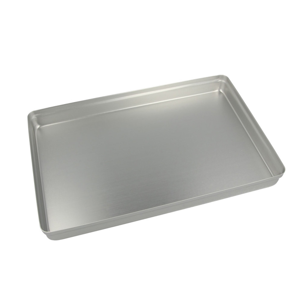 Bakje aluminium deksel zonder gaten 18 x 28 cm zilver, stuk