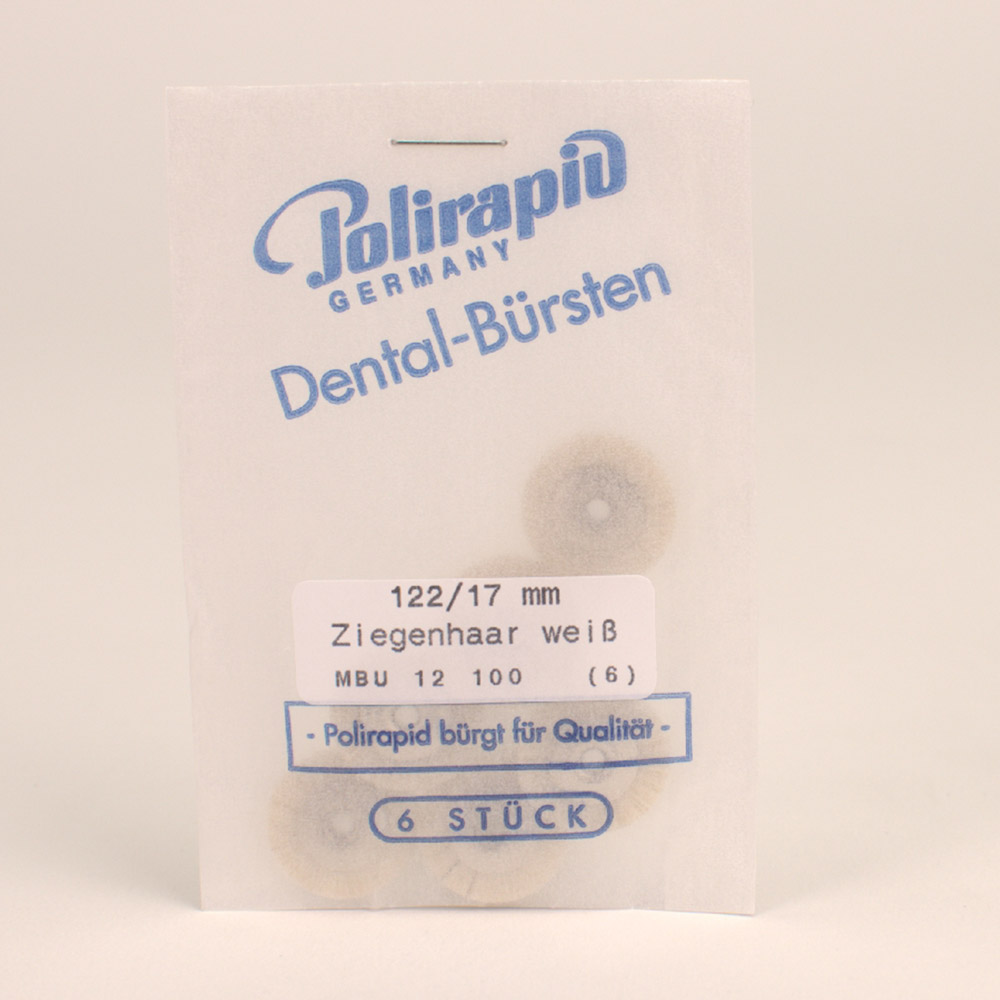 ZR borstel niet gemonteerd geit wit ø17 mm, 6 stuk