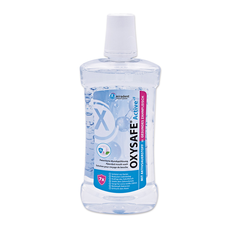 Oxysafe Active +F mondspoeling, 500 ml fles