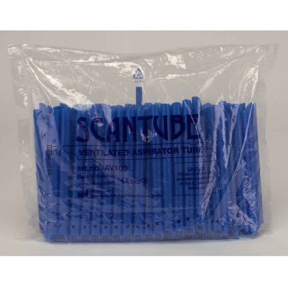 Aspiratieslang geventileerd blauw 145 mm, 100 stuks