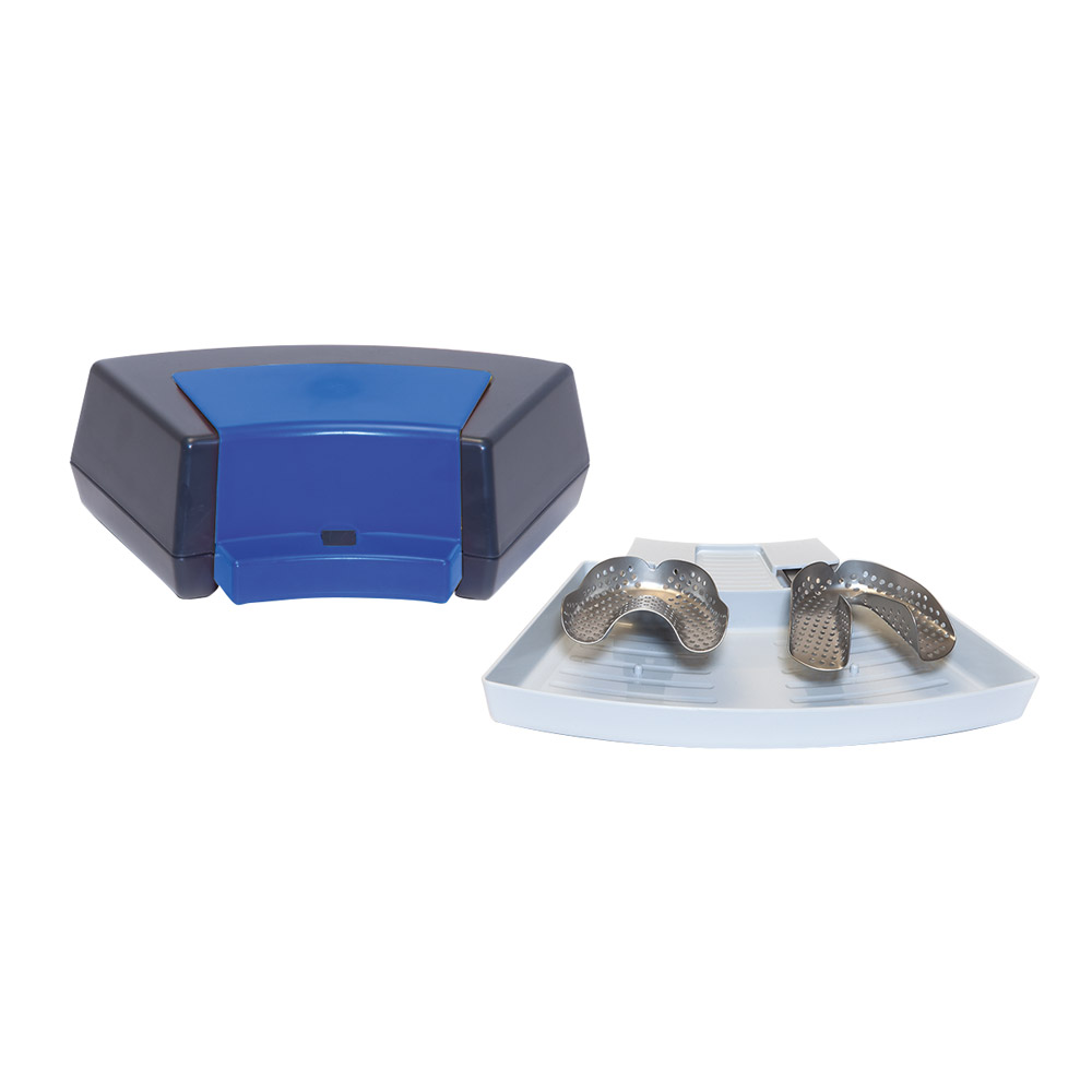 Bobby transportdoos donkergrijs clip blauw, stuk