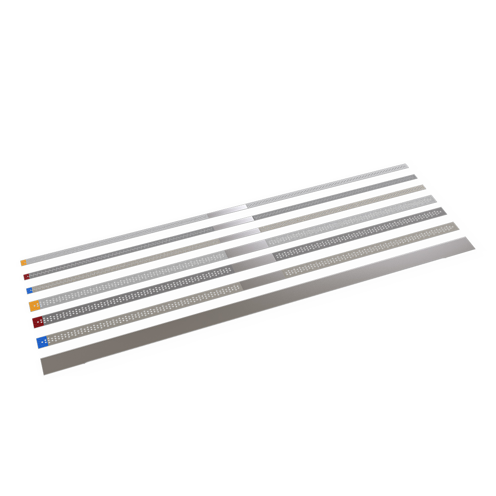 Jiffy diamantstrip perforatie smal fijn rood, 10 stuks