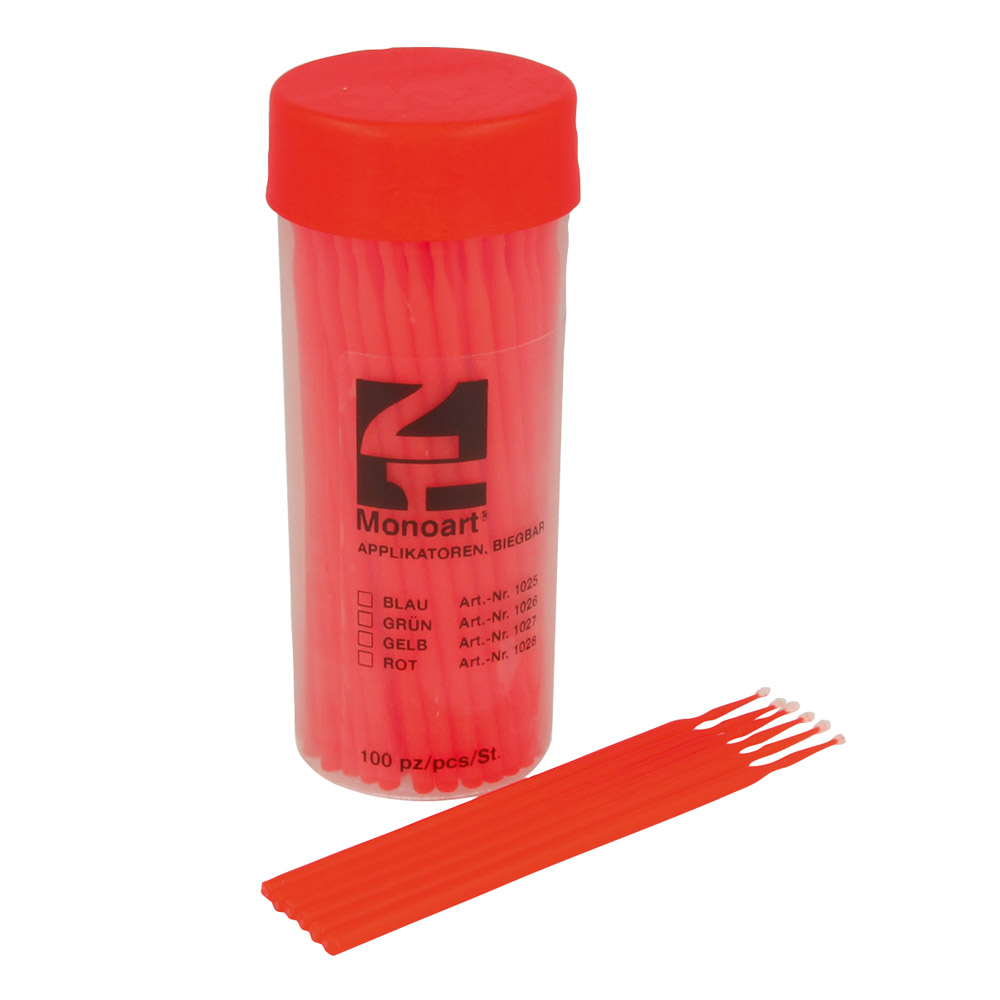 Monoart applicators rood, 100 stuks