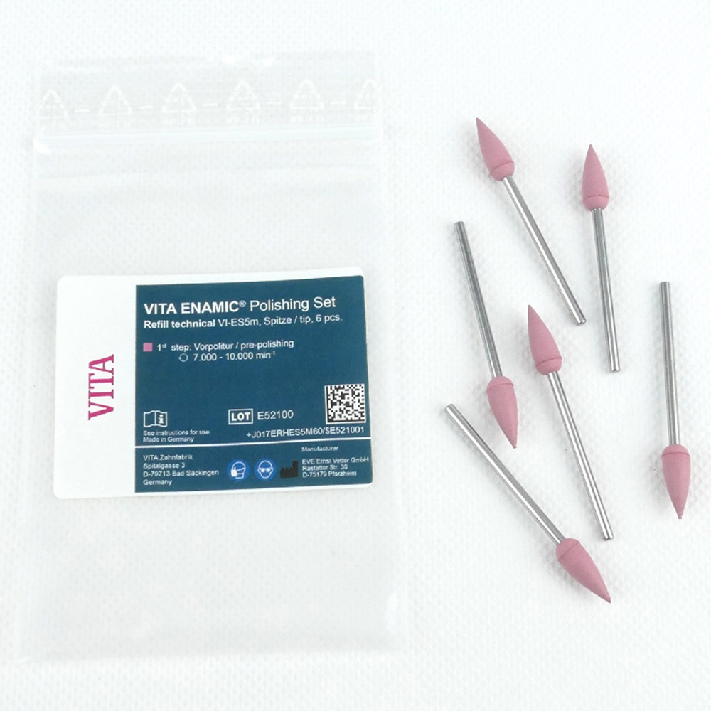 Polierinstrument Hst punt ES5M roze, 6 stuks