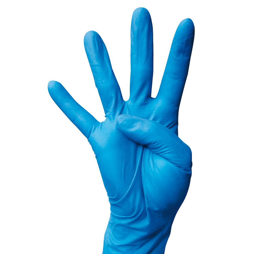 Wegwerphandschoenen latex mt. XS blauw, 100 stuk