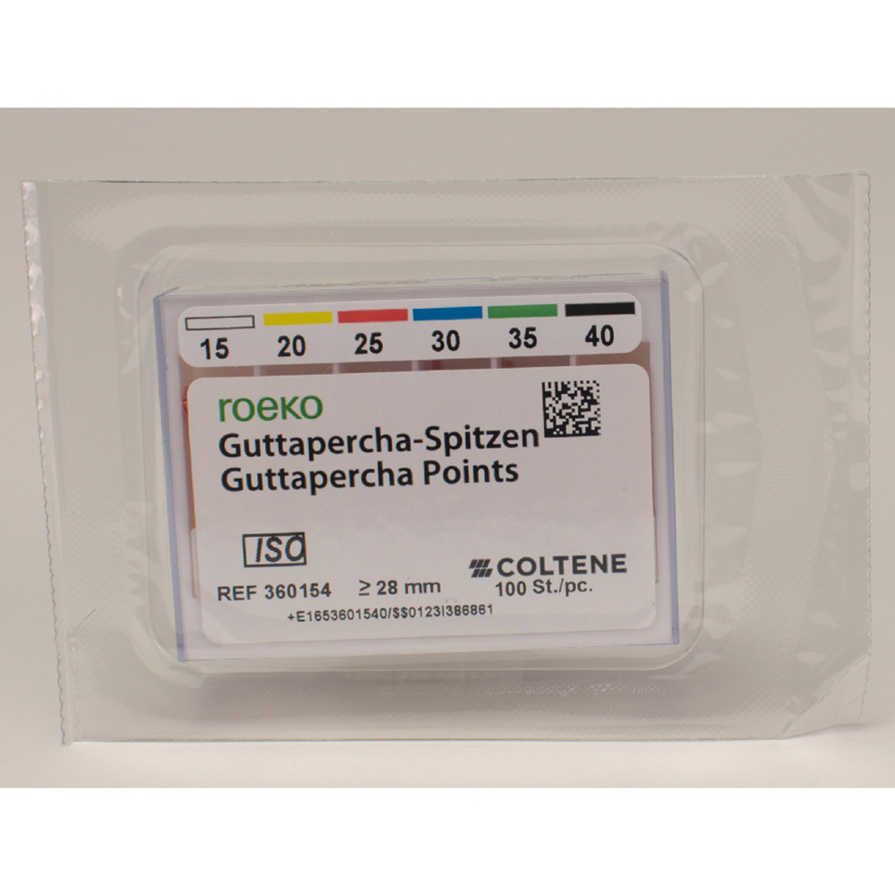 Guttaperchaspitsen roze 15-40, 100 stuks