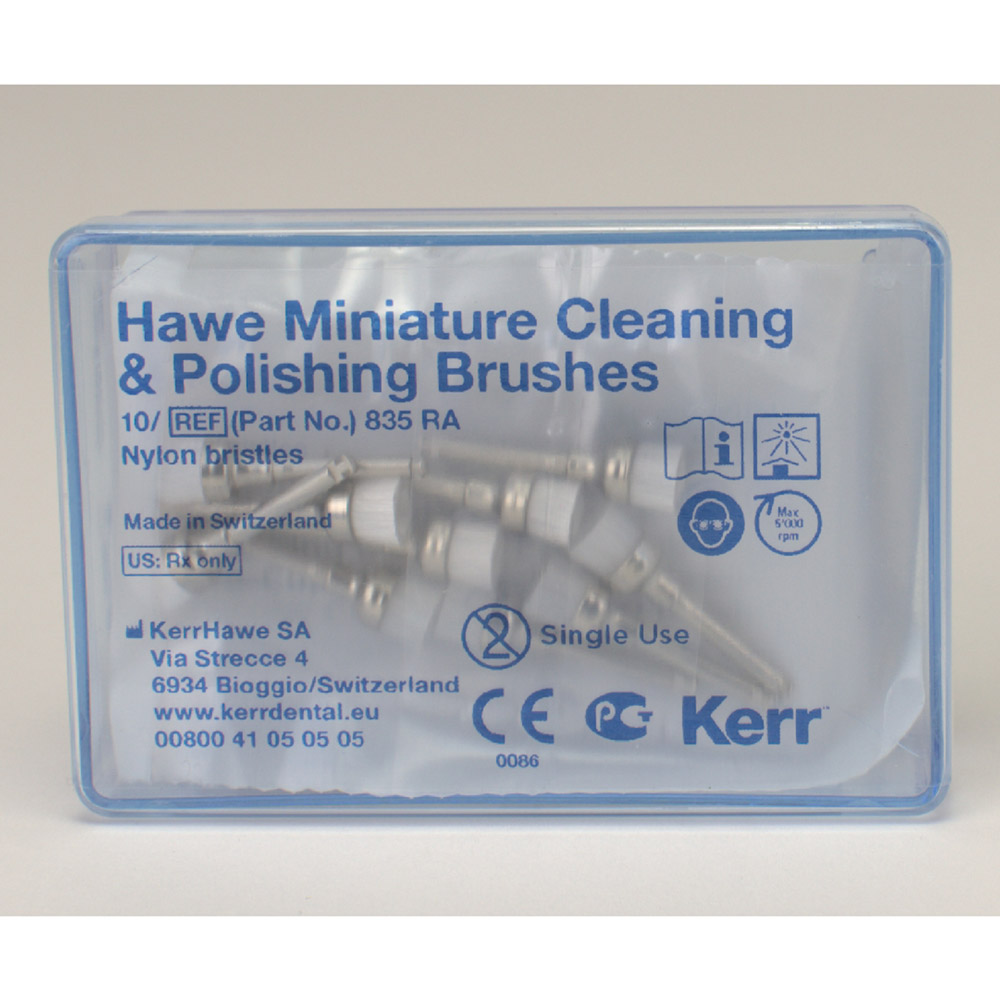 Miniatuur ZR-borstels Hawe Nylon, 10 stuks