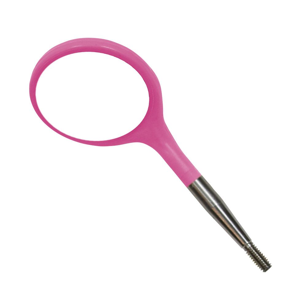 Mondspiegelhouders Crystal-Clear SS #4 neonroze, 12 stuks