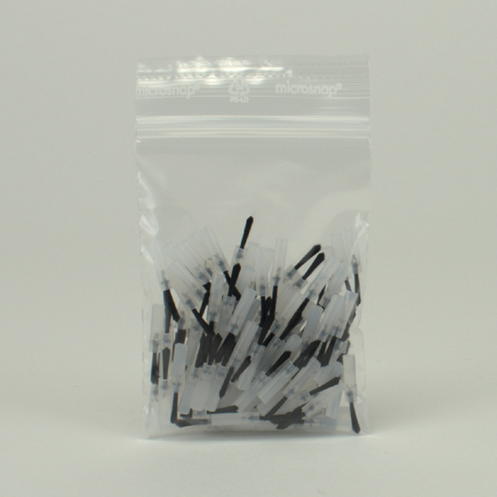 Penseelinzetstukken transparant/zwart medium 100 stuks