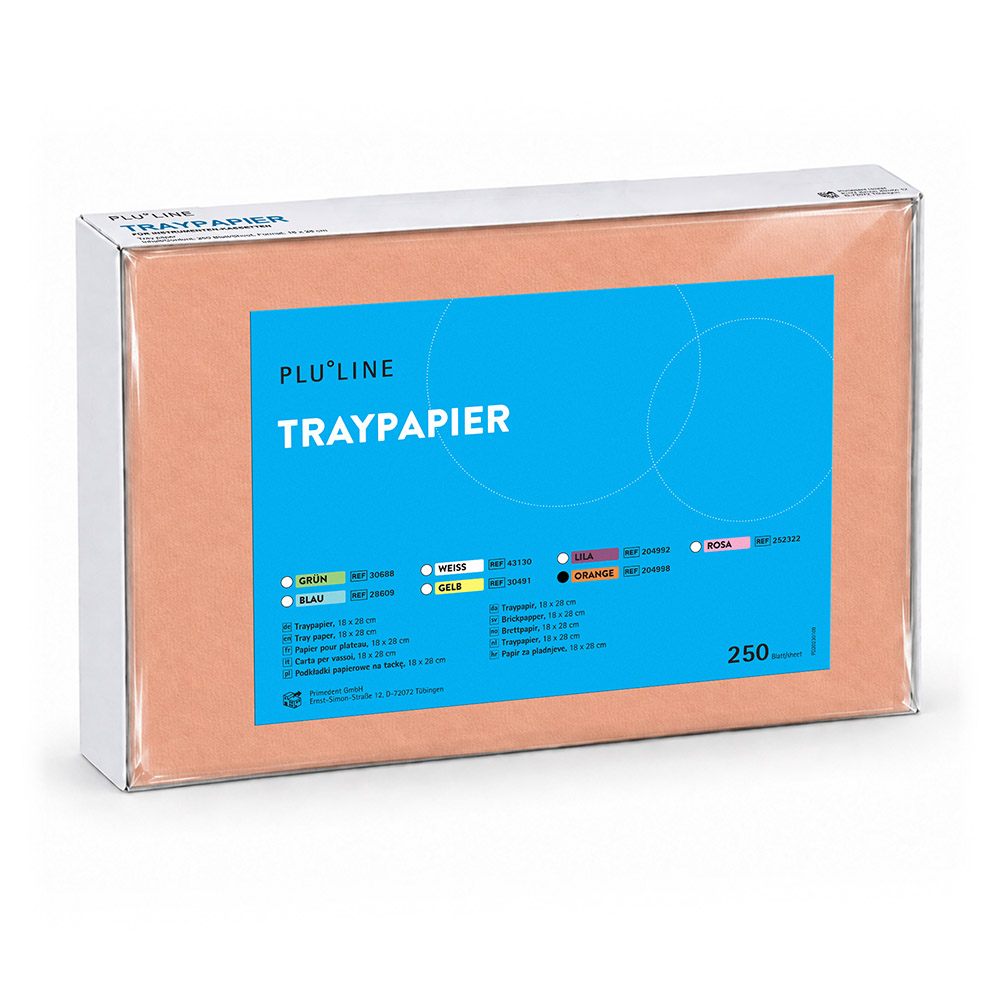 PLULINE Traypapier 18x28cm oranje, 250St