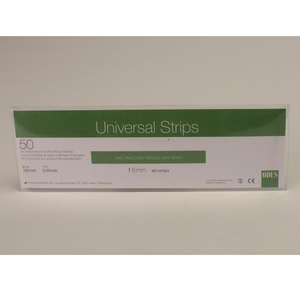 Odus universeel strip 0,05 x 8 mm recht, verpakking