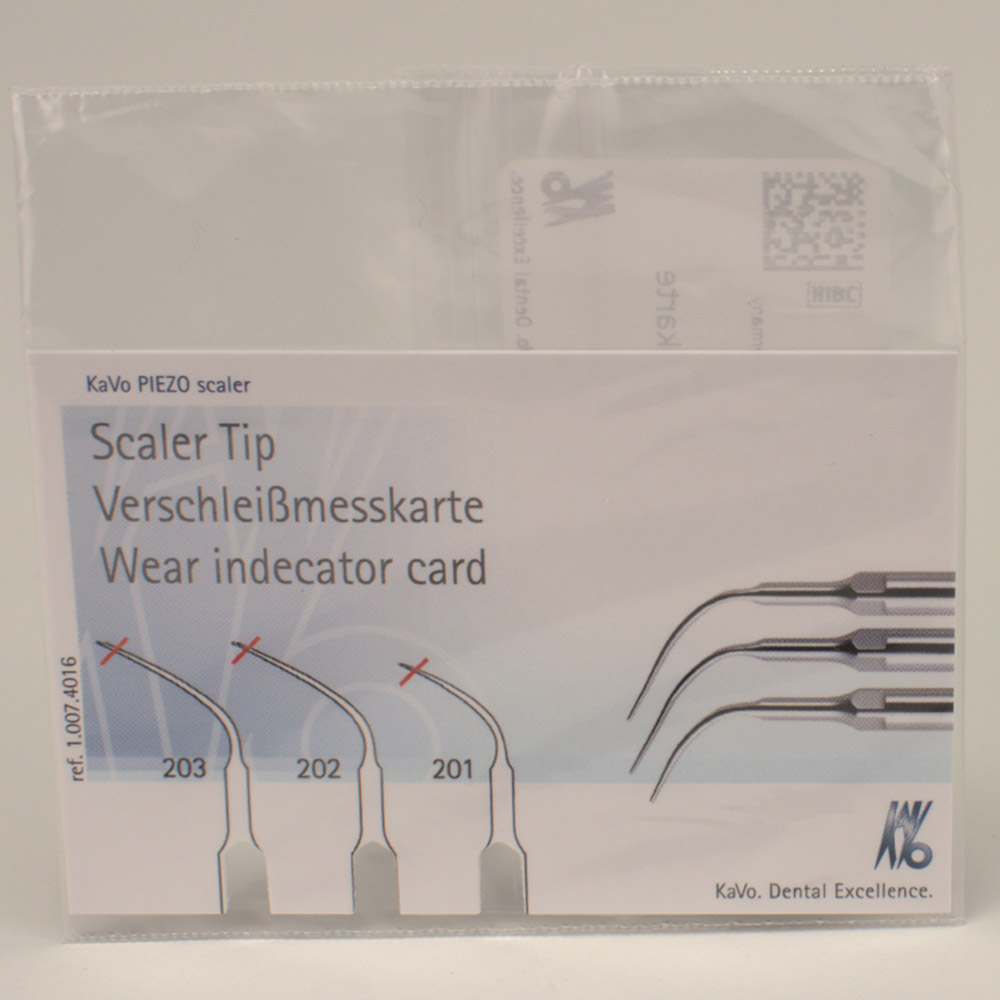 PIEZO Scaler Tip slijtage-meetkaart, stuk