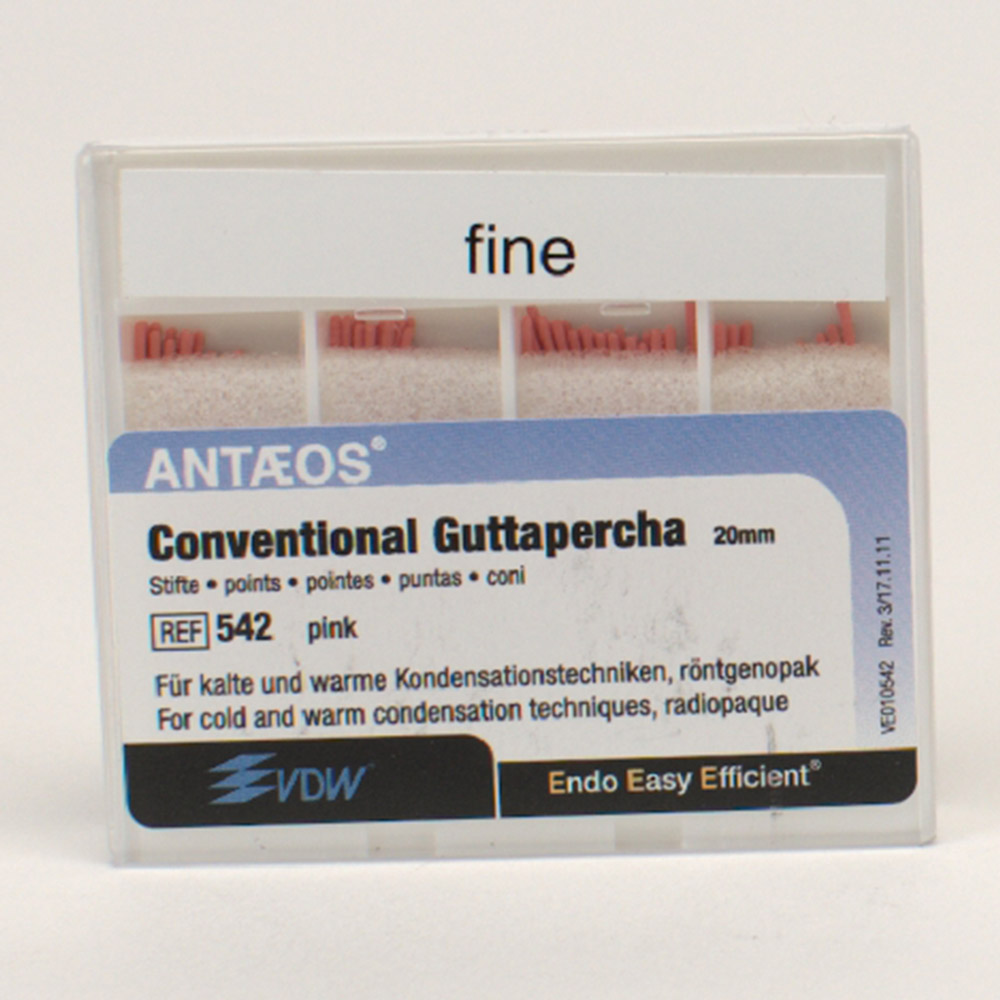 Guttapercha stiften 542 f roze, set