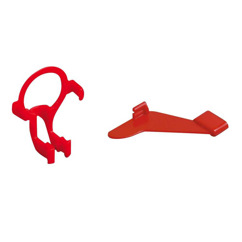 XCP-bijtplaat 3 x 4 cm horizontaal rood, 6 stuks