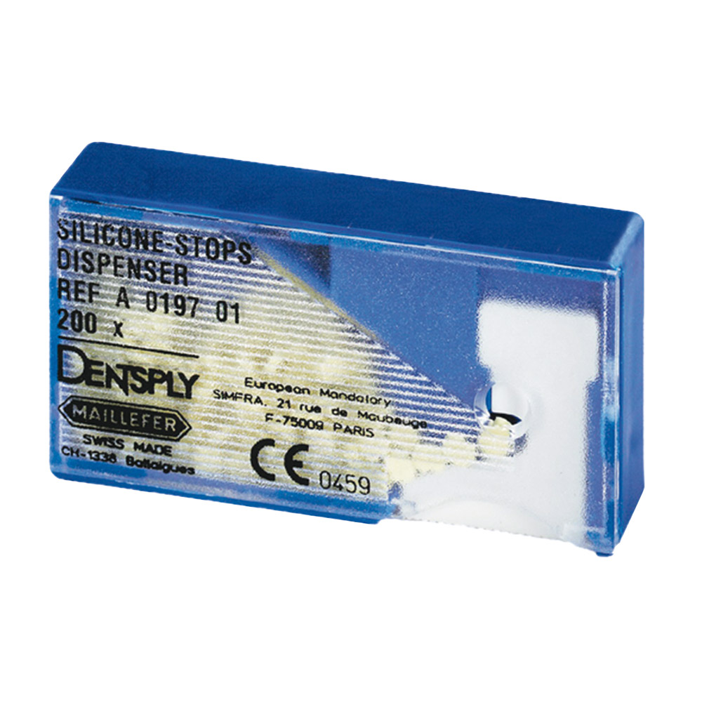Silicon Stop geel, 200 stuks Dispenser