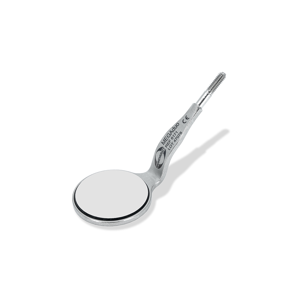 Mondspiegel MEGAduo Rhodium 5 vlak FS 6 stuks