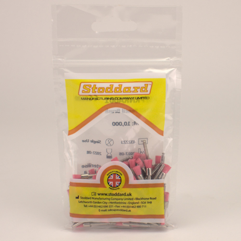 Smart Prophy Brush nylon penseel Wst soft roze, 100 stuk verpakking
