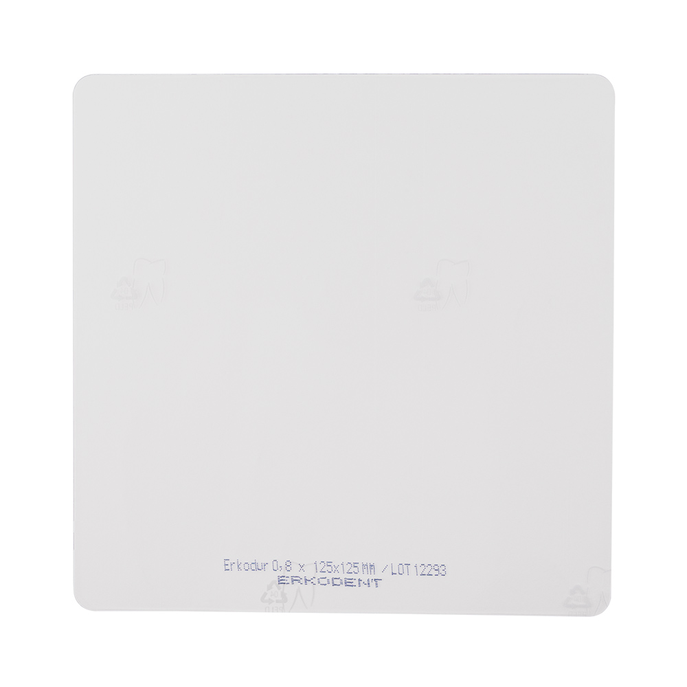 Erkodur thermoformatiefolie met onderfolie 125 x 125 mm 0,80 mm transparant, 20 stuks