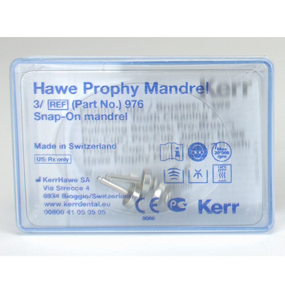 Prophy Mandrell Snap-On 976, 3 stuks