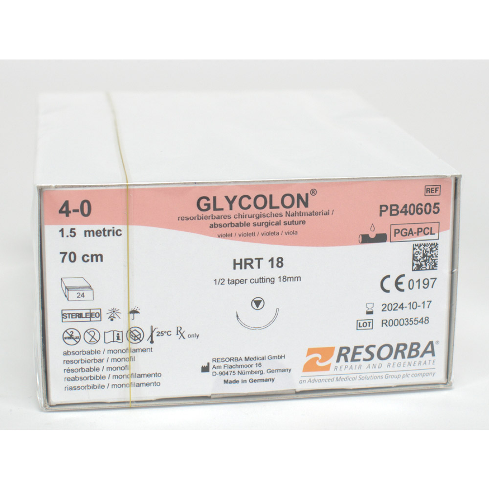Glycolon monofil violet HRT-18 4/0 24st