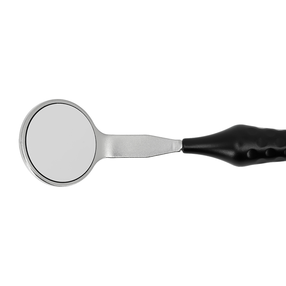 Mondspiegel MEGA Rhodium 4 vlak RVS, 12 stuks