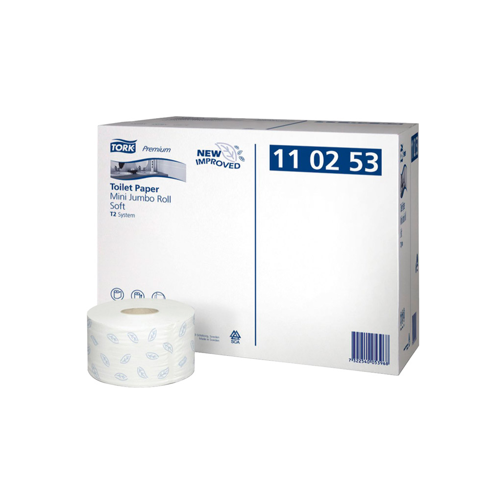 Tork Premium T2 zacht toiletpapier 2-laags wit, 12 rollen