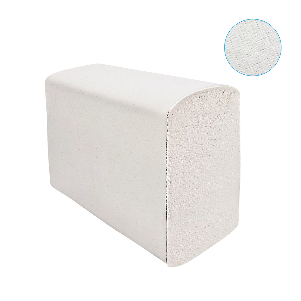 Pluline papieren handdoekjes Superior W-vouw 2-laags wit 22x32 cm, 3000 vellen