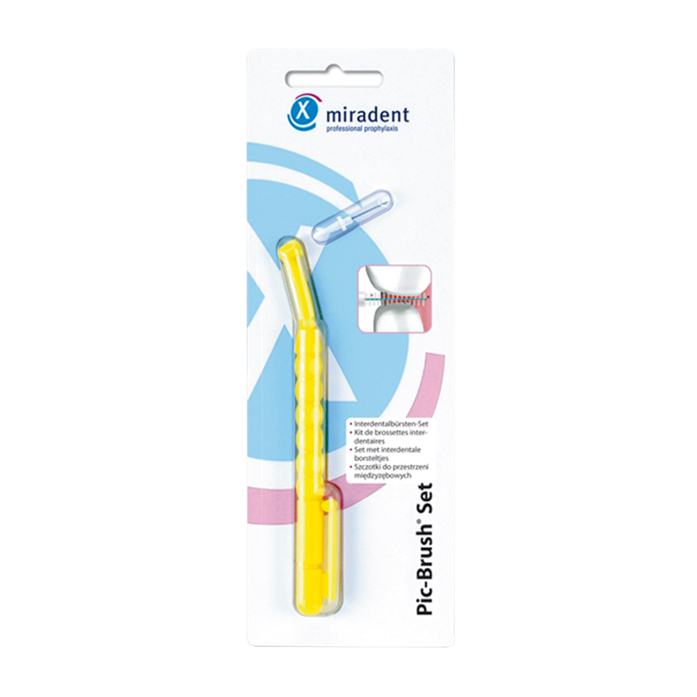 Pic brush borstel geel set