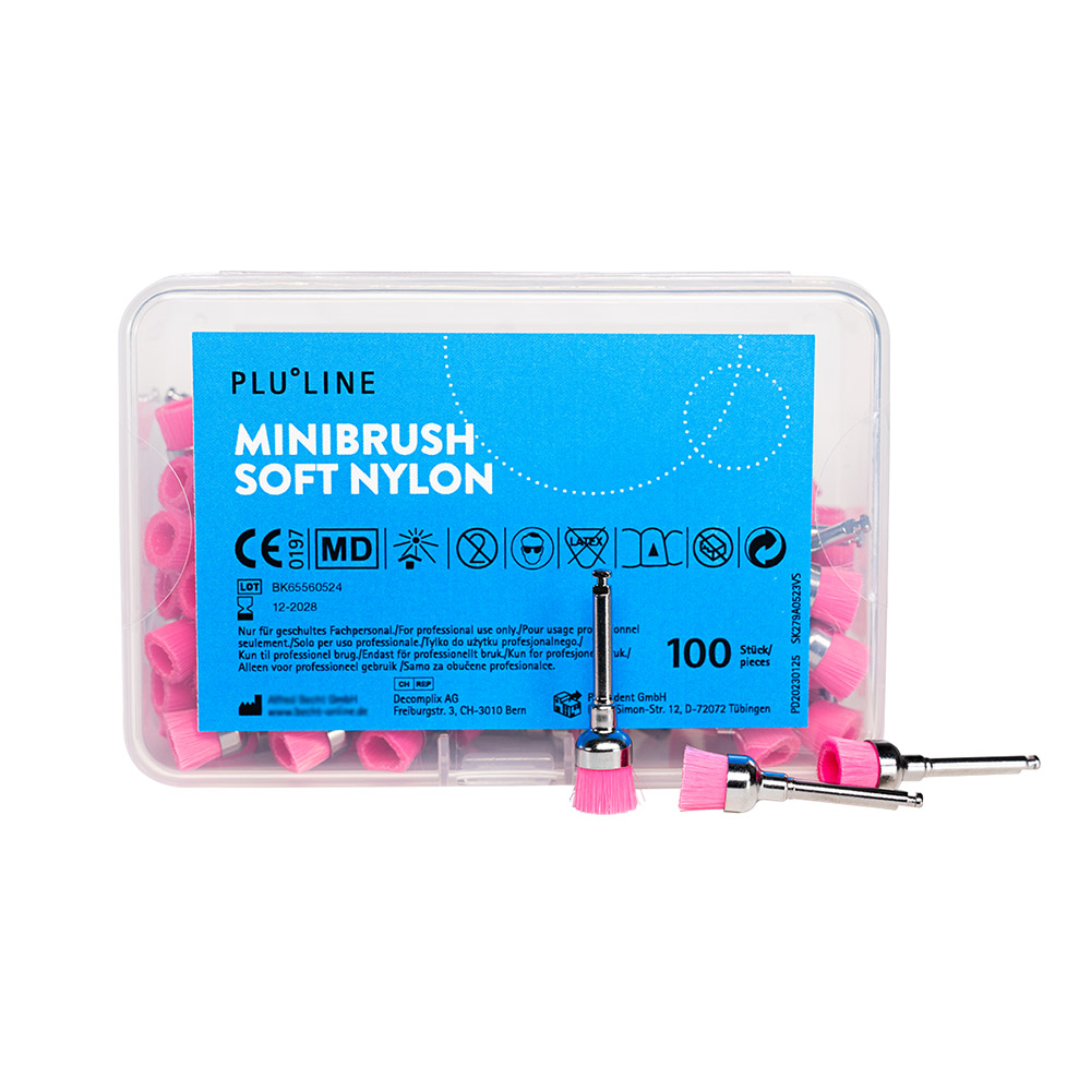 PLULINE Minibrush ZR Nylon soft, 100 stuks