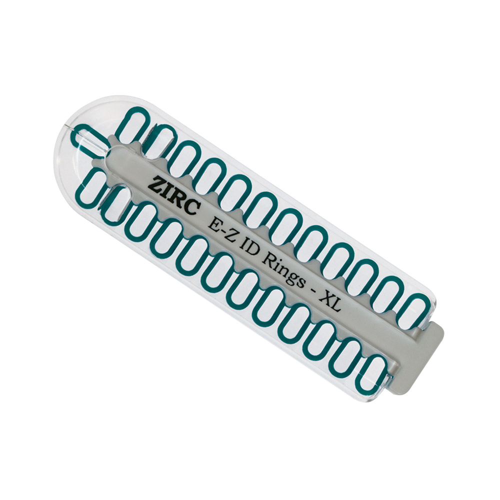 E-Z ID Ring extra groot turquoise, 25 stuks