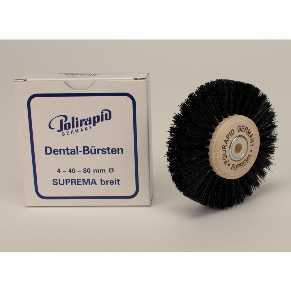 Polijstborstel Suprema houtkern breed 4/40/80 mm, stuk