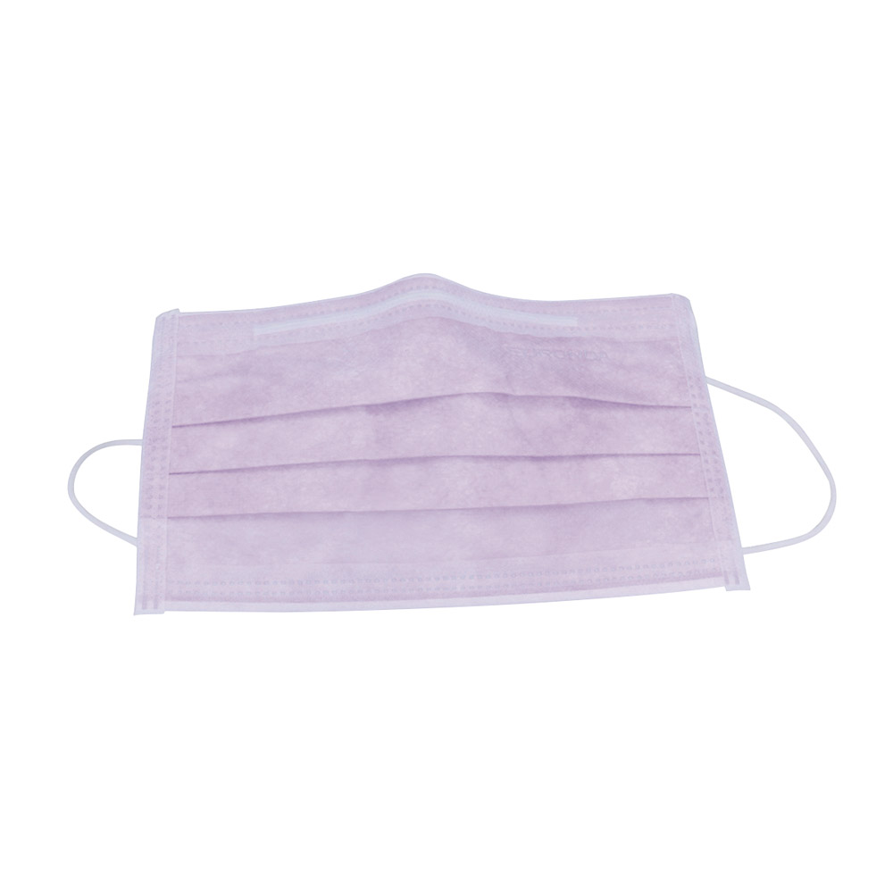 Mondmasker Monoart Pro 3 lila elastiek, 50 stuks