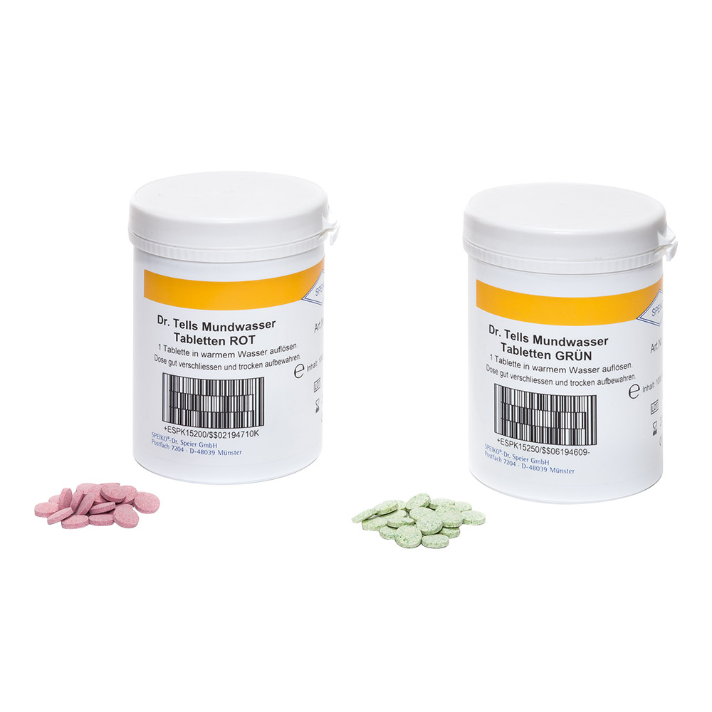 Mondwatertabletten Dr. Tells rood, 1000 stuks